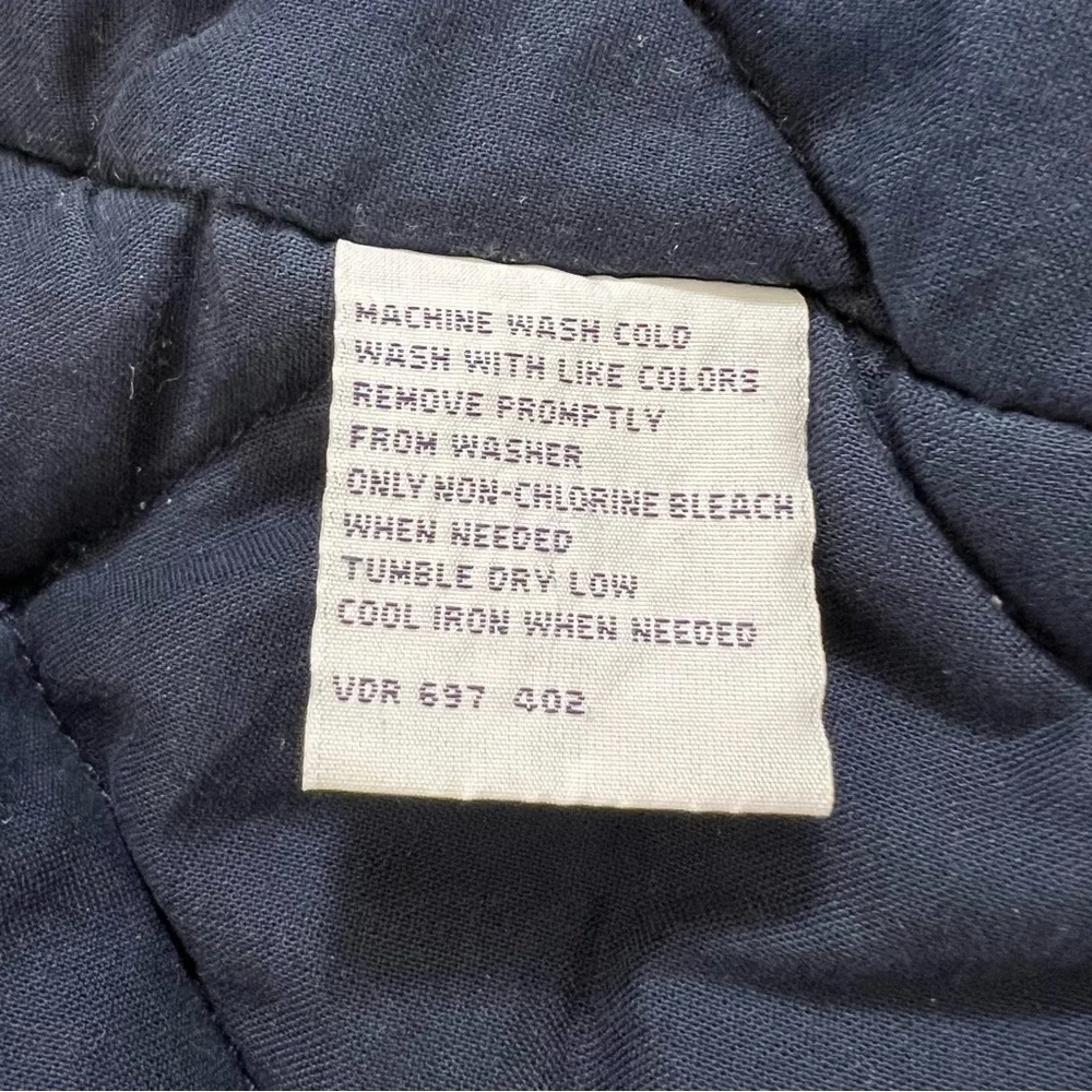 Nautica Jeans Heavy Warm Winter Coat Quilted Lining size Men’s Medium Navy Blue